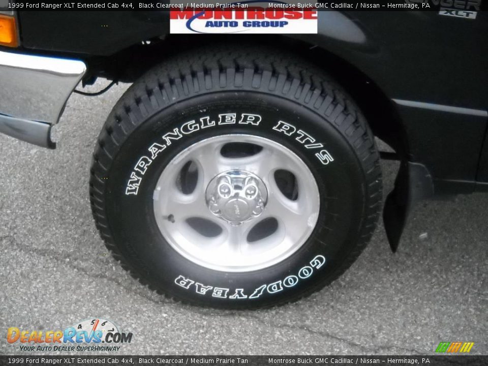 1999 Ford Ranger XLT Extended Cab 4x4 Black Clearcoat / Medium Prairie Tan Photo #19