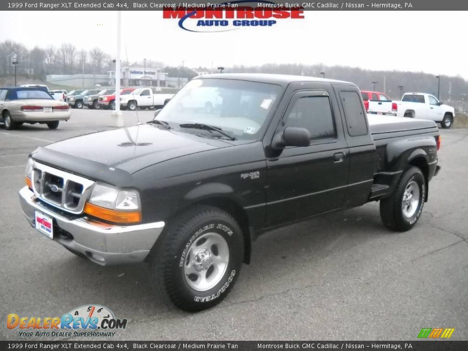 1999 Ford Ranger XLT Extended Cab 4x4 Black Clearcoat / Medium Prairie Tan Photo #20