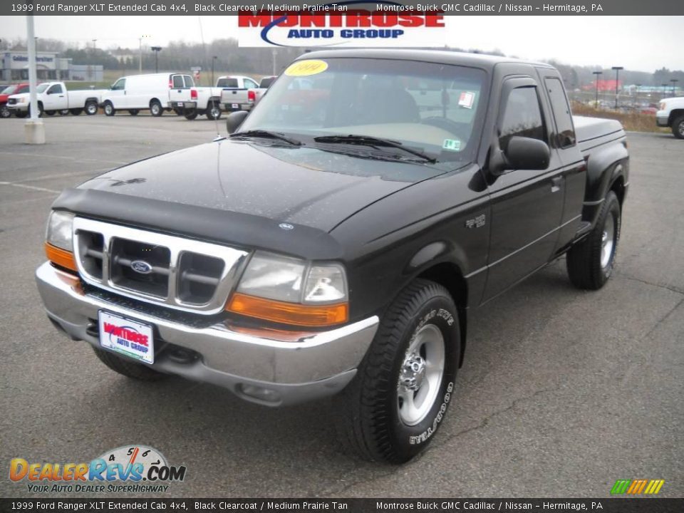 1999 Ford Ranger XLT Extended Cab 4x4 Black Clearcoat / Medium Prairie Tan Photo #21