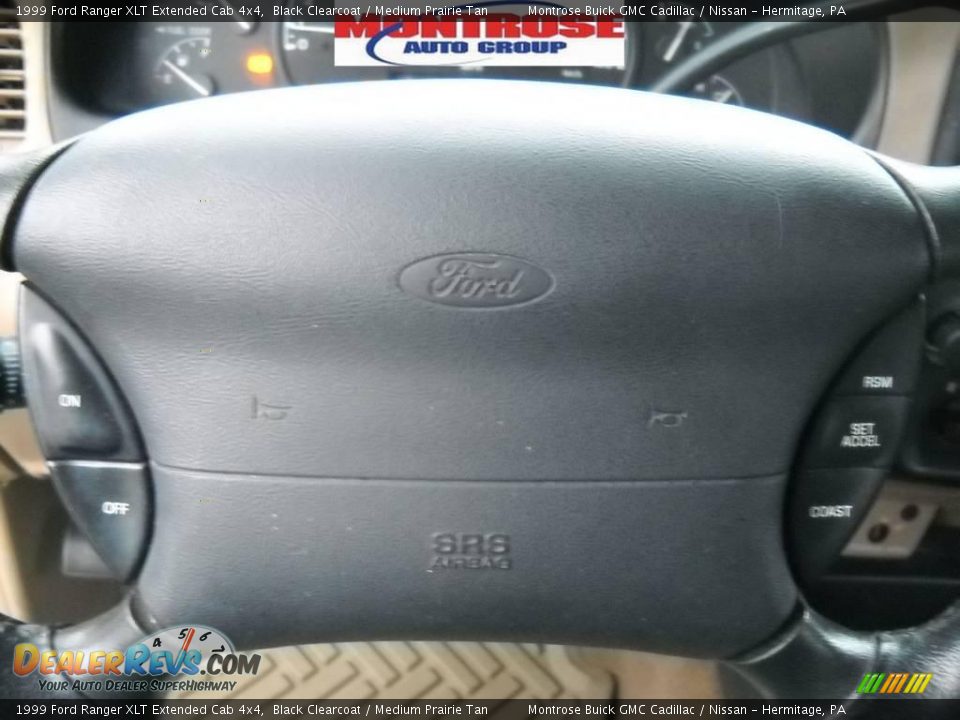 1999 Ford Ranger XLT Extended Cab 4x4 Black Clearcoat / Medium Prairie Tan Photo #29