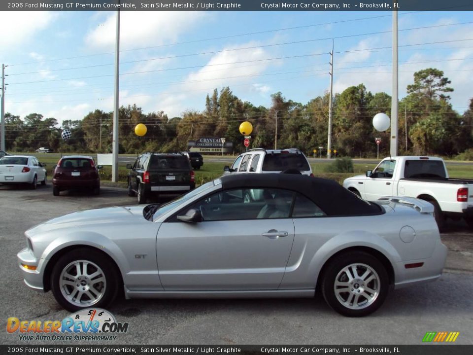 2006 Ford Mustang GT Premium Convertible Satin Silver Metallic / Light Graphite Photo #2