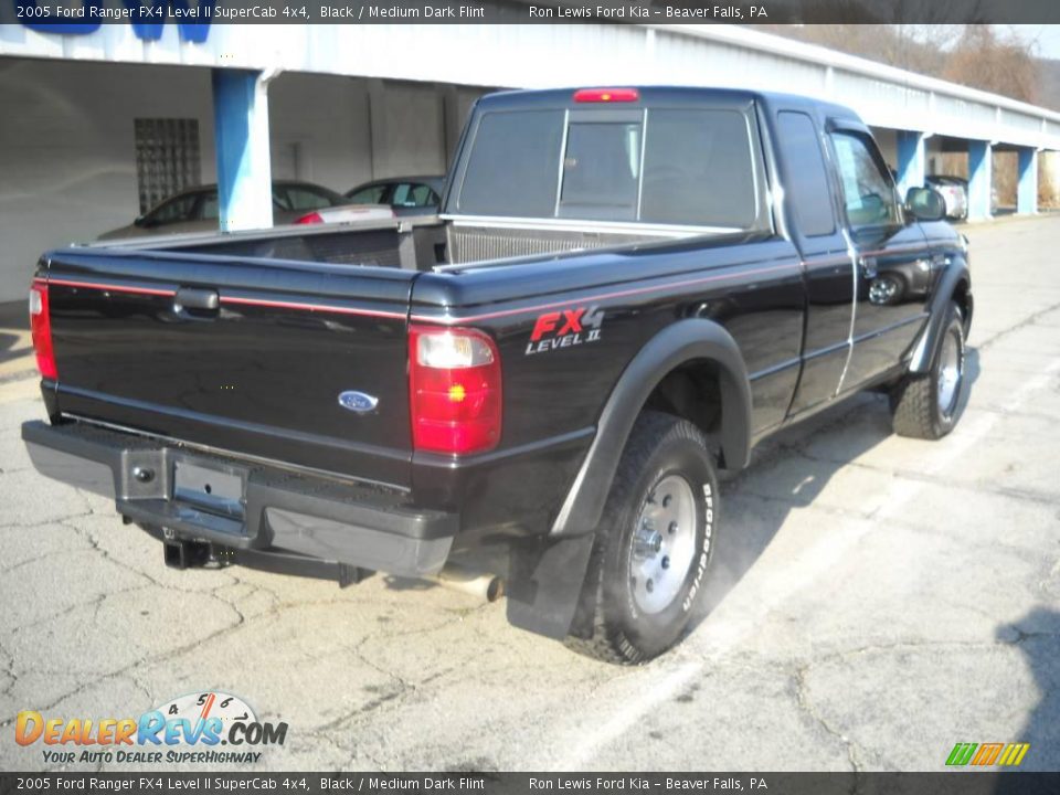 2005 Ford Ranger FX4 Level II SuperCab 4x4 Black / Medium Dark Flint Photo #2
