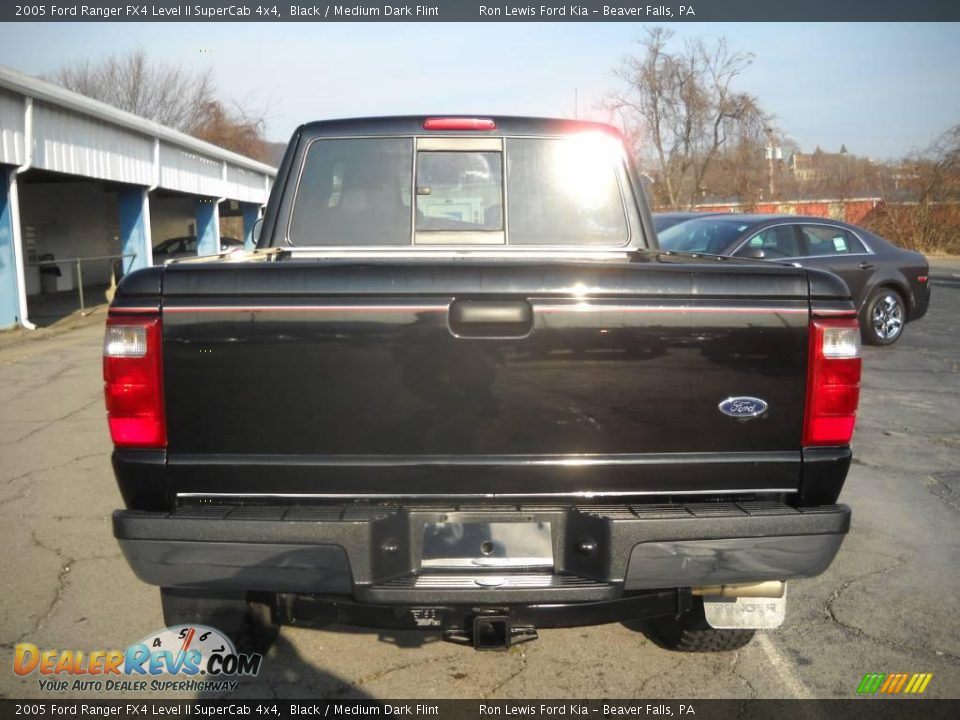 2005 Ford Ranger FX4 Level II SuperCab 4x4 Black / Medium Dark Flint Photo #3