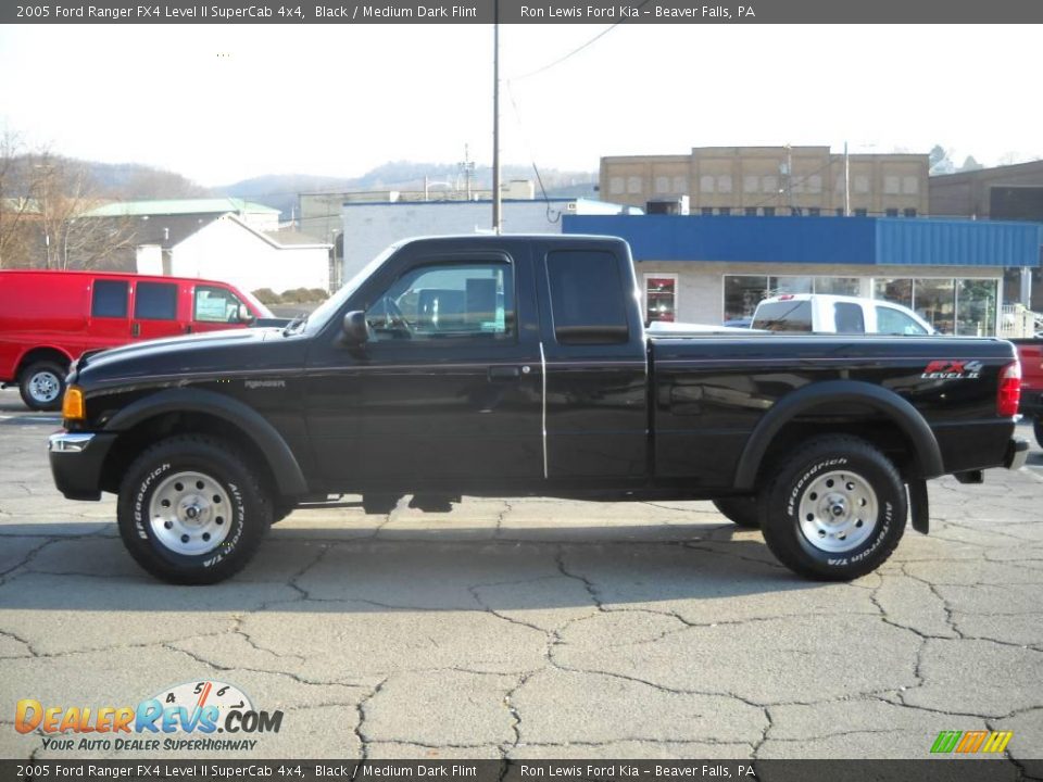 2005 Ford Ranger FX4 Level II SuperCab 4x4 Black / Medium Dark Flint Photo #5