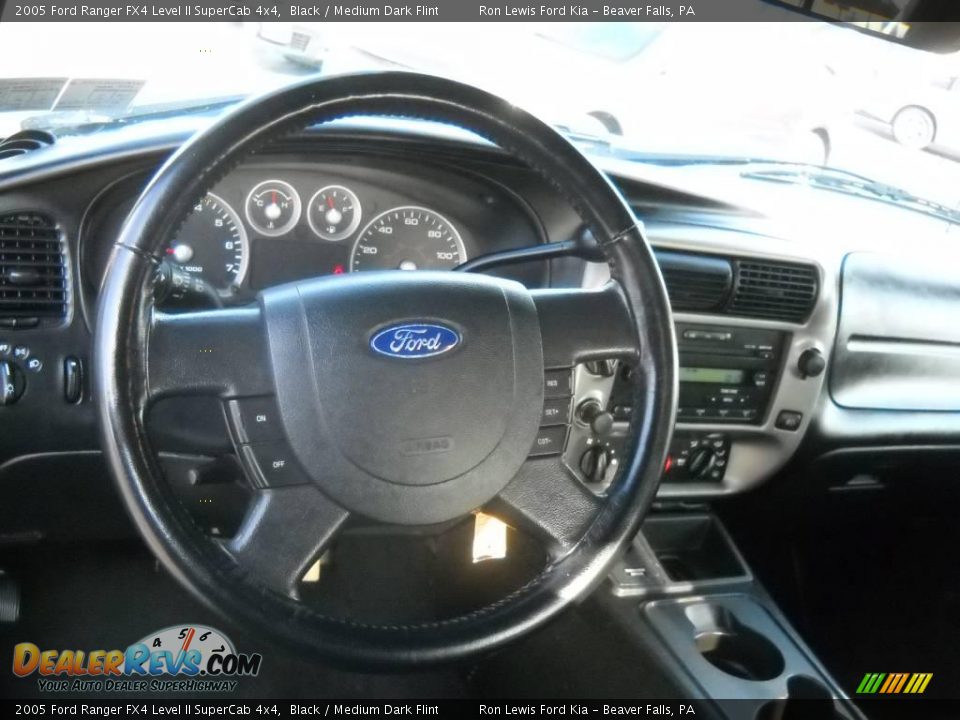 2005 Ford Ranger FX4 Level II SuperCab 4x4 Black / Medium Dark Flint Photo #11