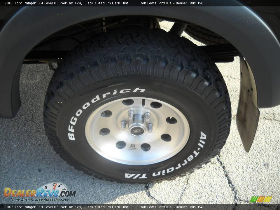 2005 Ford Ranger FX4 Level II SuperCab 4x4 Black / Medium Dark Flint Photo #13