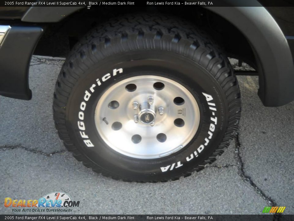 2005 Ford Ranger FX4 Level II SuperCab 4x4 Black / Medium Dark Flint Photo #17