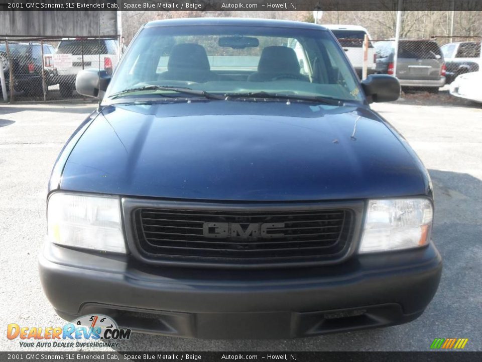 2001 GMC Sonoma SLS Extended Cab Space Blue Metallic / Beige Photo #1