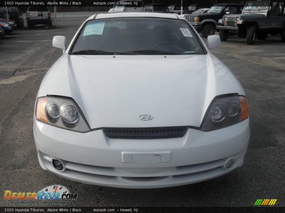 2003 Hyundai Tiburon Alpine White / Black Photo #1
