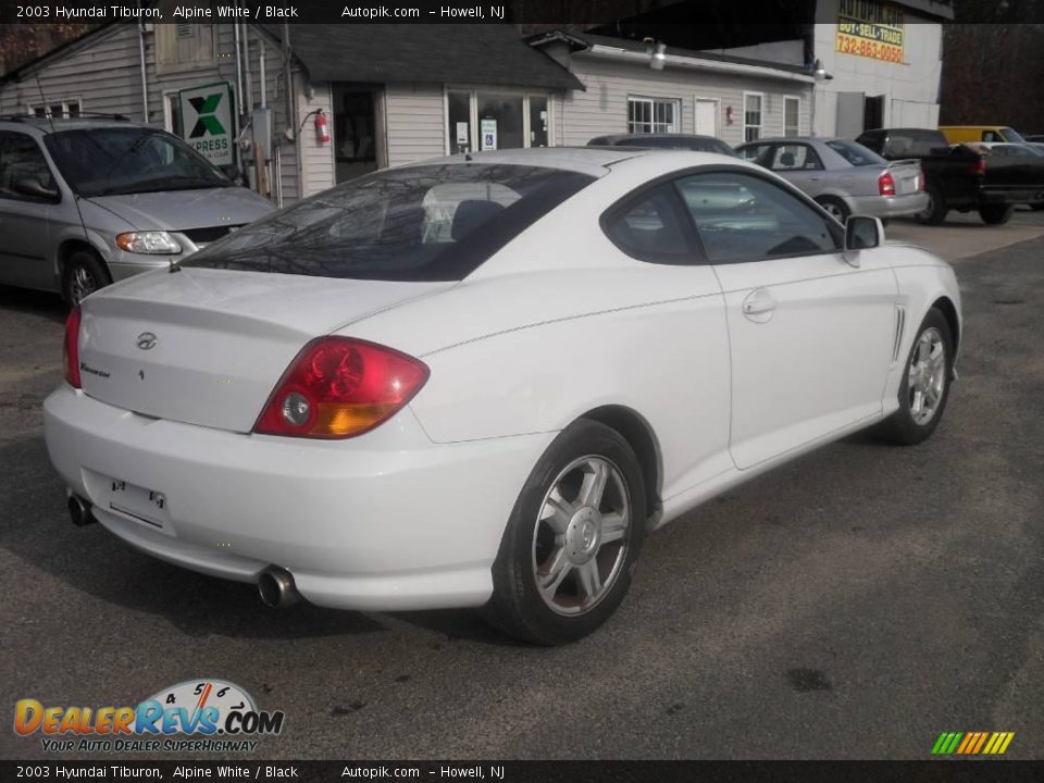 2003 Hyundai Tiburon Alpine White / Black Photo #5