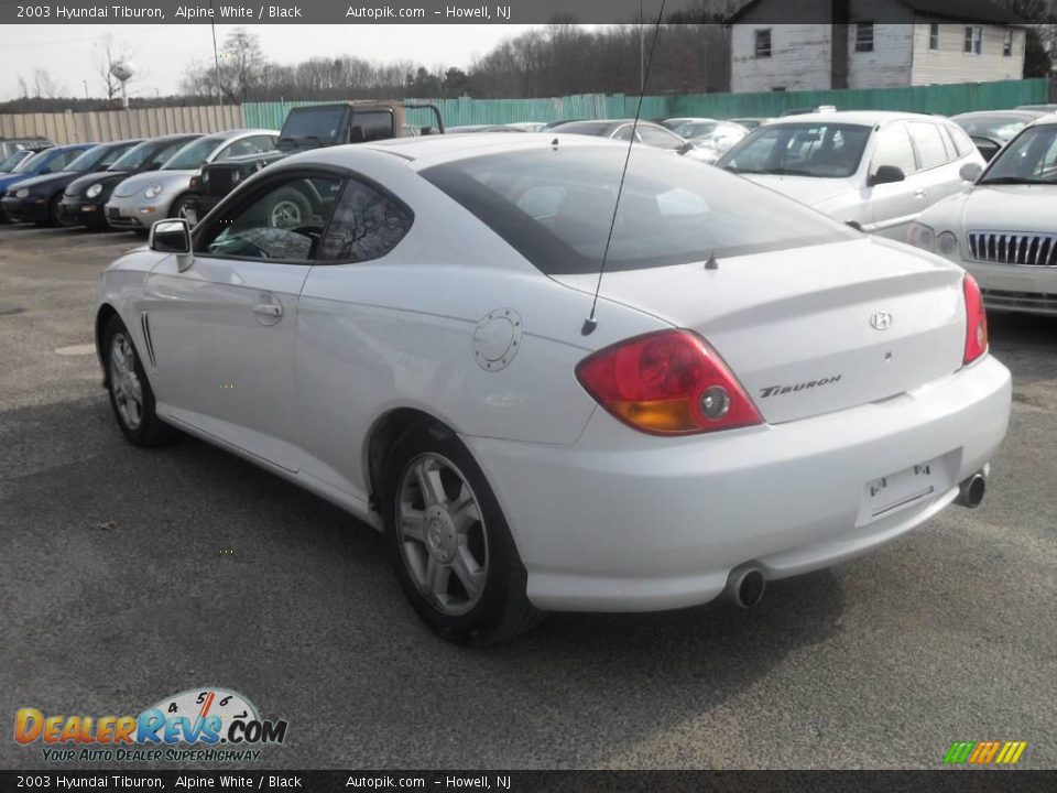 2003 Hyundai Tiburon Alpine White / Black Photo #7