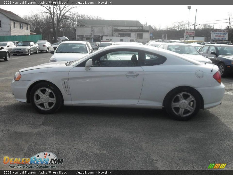 2003 Hyundai Tiburon Alpine White / Black Photo #8