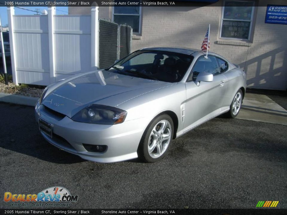 2005 Hyundai Tiburon GT Sterling Silver / Black Photo #2