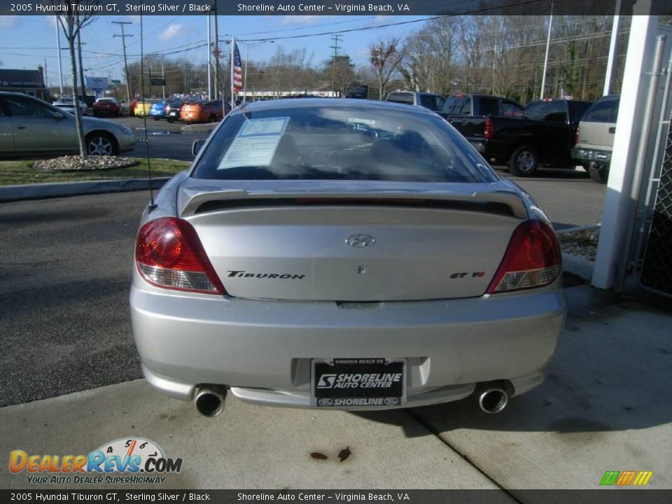 2005 Hyundai Tiburon GT Sterling Silver / Black Photo #5