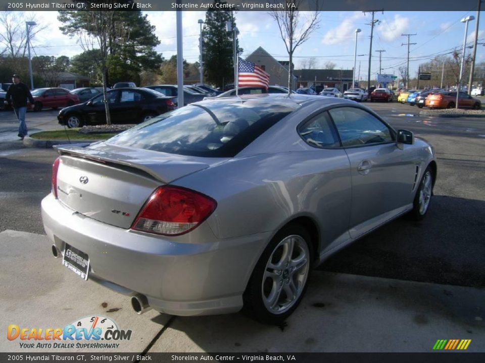 2005 Hyundai Tiburon GT Sterling Silver / Black Photo #6