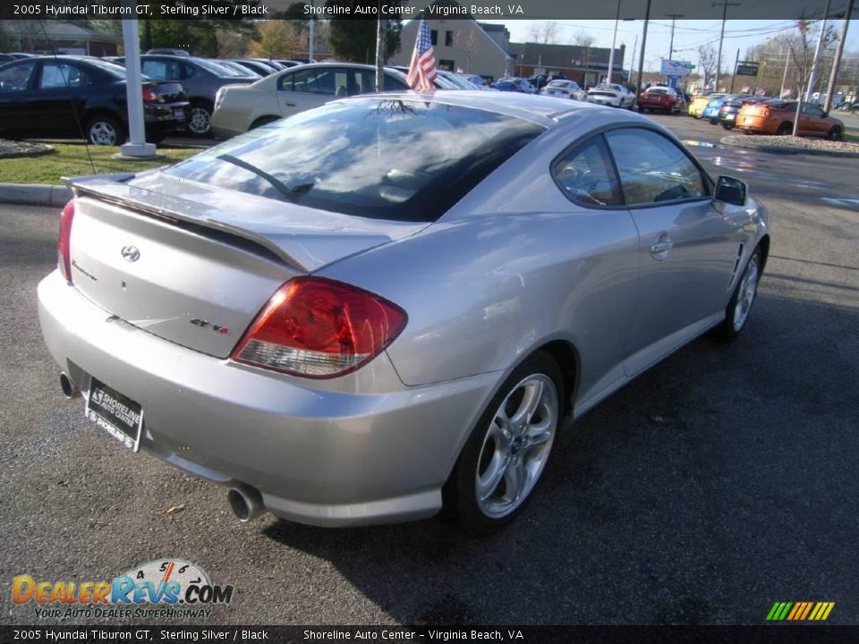 2005 Hyundai Tiburon GT Sterling Silver / Black Photo #7
