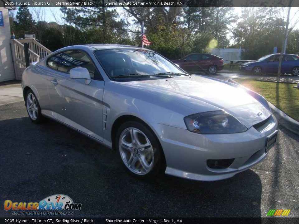 2005 Hyundai Tiburon GT Sterling Silver / Black Photo #9