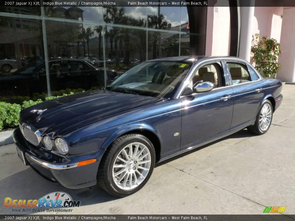 2007 Jaguar XJ XJ8 Indigo Blue Metallic / Champagne/Mocha Photo #1