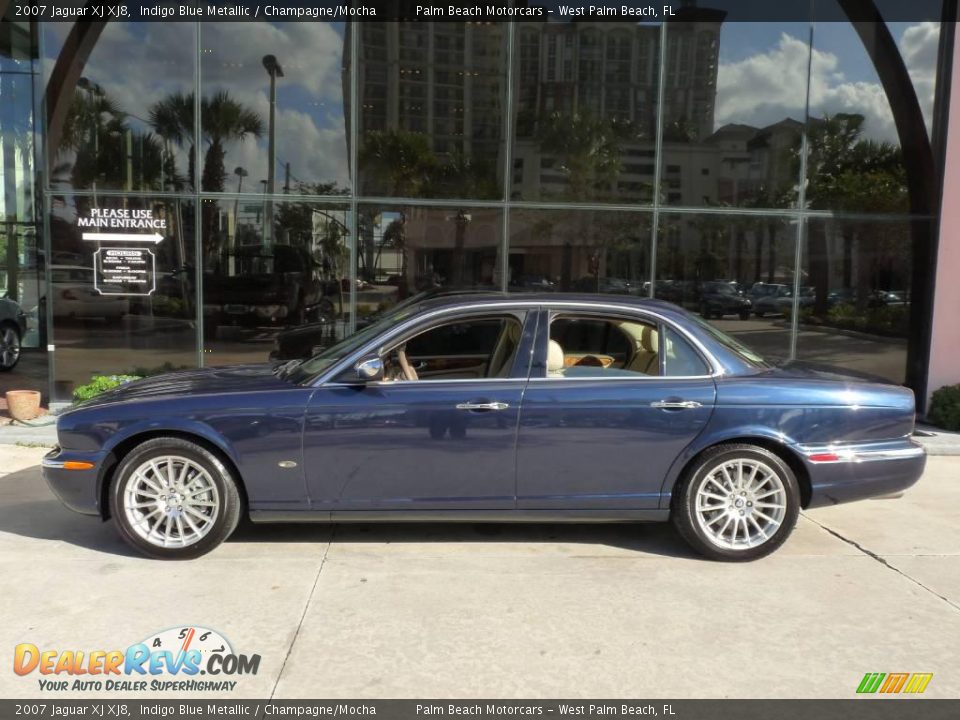 2007 Jaguar XJ XJ8 Indigo Blue Metallic / Champagne/Mocha Photo #3