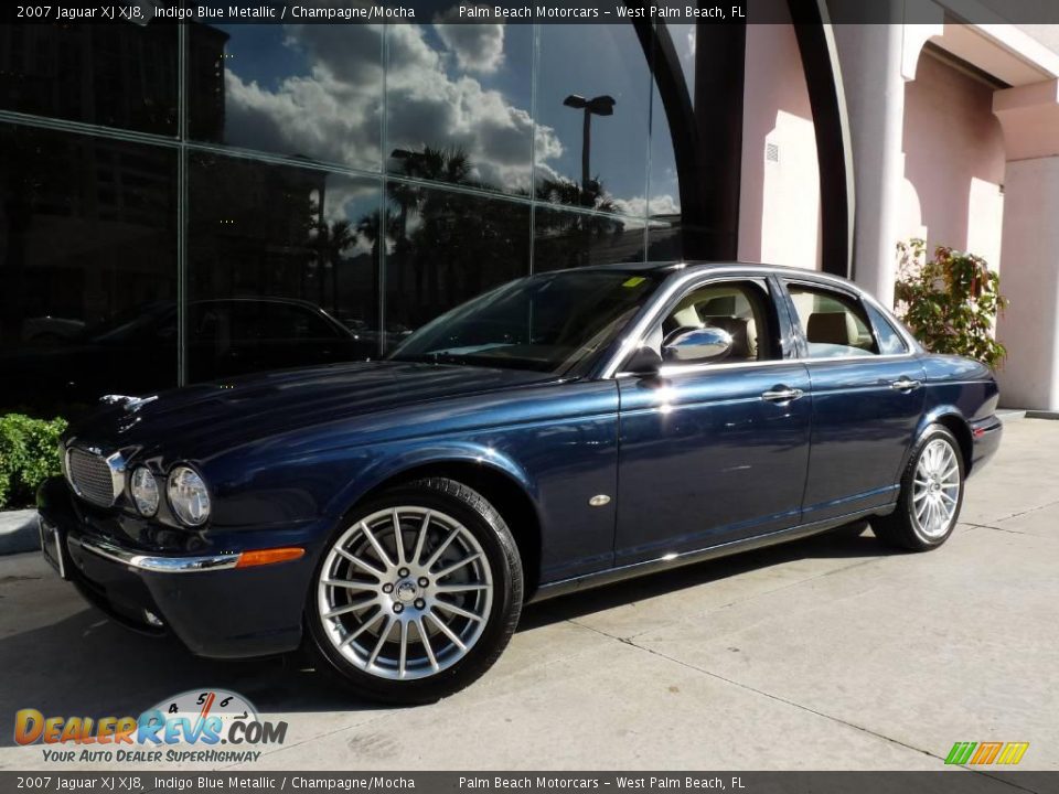 2007 Jaguar XJ XJ8 Indigo Blue Metallic / Champagne/Mocha Photo #16