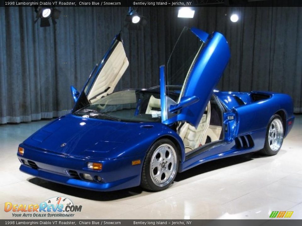 1998 Lamborghini Diablo VT Roadster Chiaro Blue / Snowcorn Photo #15