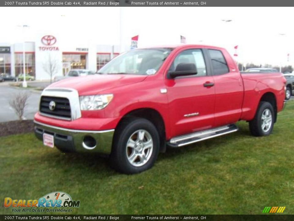 2007 Toyota Tundra SR5 Double Cab 4x4 Radiant Red / Beige Photo #1