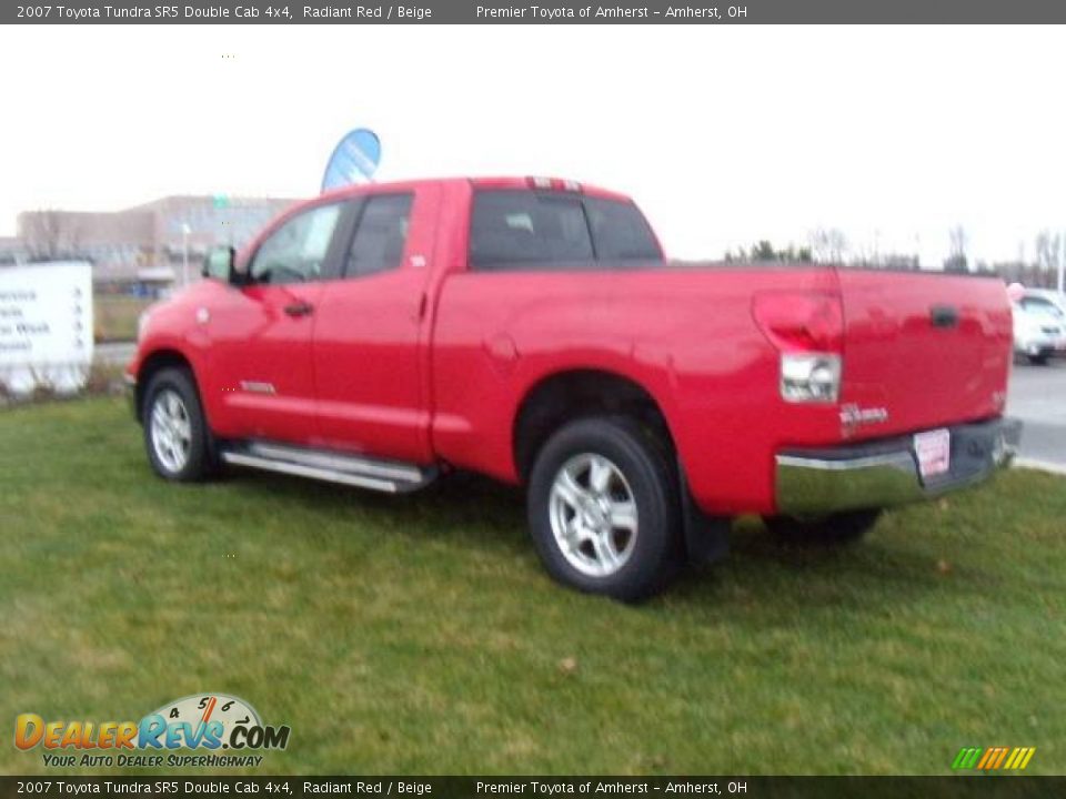 2007 Toyota Tundra SR5 Double Cab 4x4 Radiant Red / Beige Photo #3