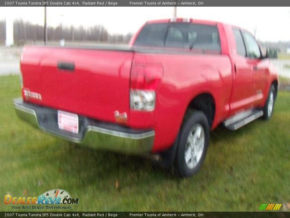 2007 Toyota Tundra SR5 Double Cab 4x4 Radiant Red / Beige Photo #5