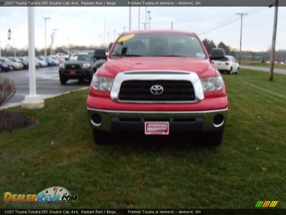 2007 Toyota Tundra SR5 Double Cab 4x4 Radiant Red / Beige Photo #8