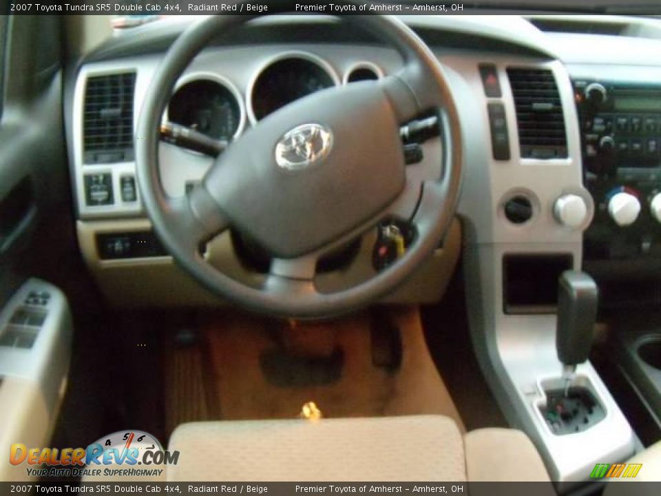 2007 Toyota Tundra SR5 Double Cab 4x4 Radiant Red / Beige Photo #14