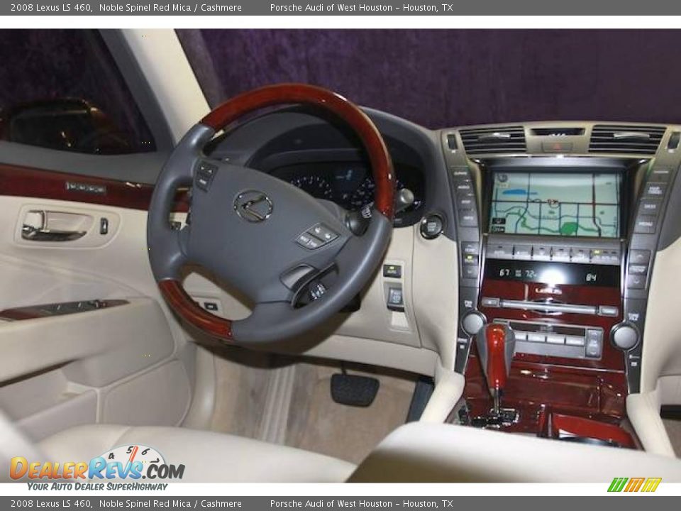 2008 Lexus LS 460 Noble Spinel Red Mica / Cashmere Photo #10