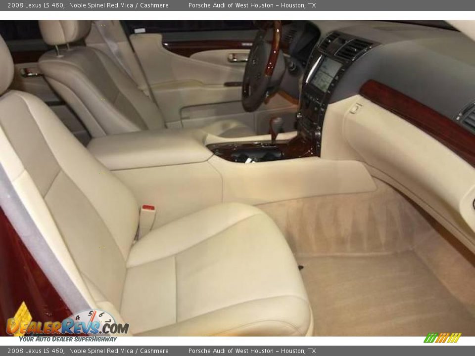 2008 Lexus LS 460 Noble Spinel Red Mica / Cashmere Photo #15