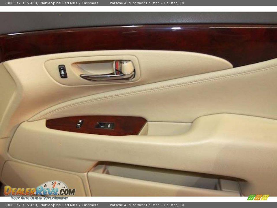 2008 Lexus LS 460 Noble Spinel Red Mica / Cashmere Photo #17