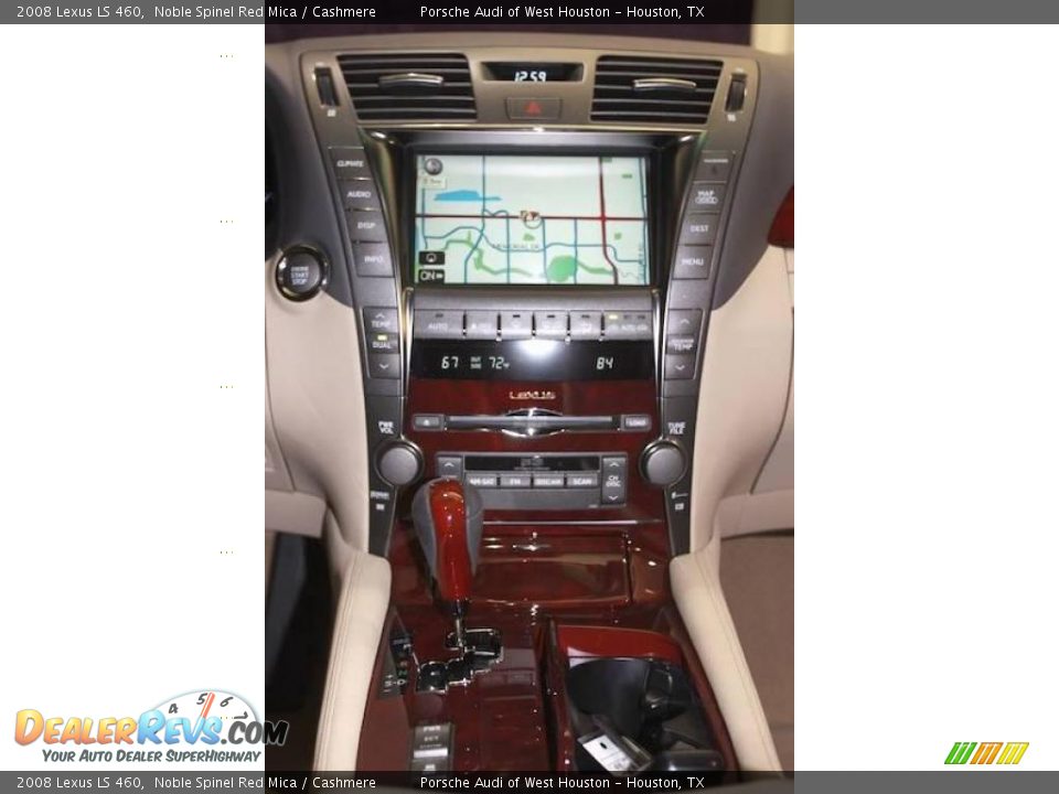 2008 Lexus LS 460 Noble Spinel Red Mica / Cashmere Photo #23