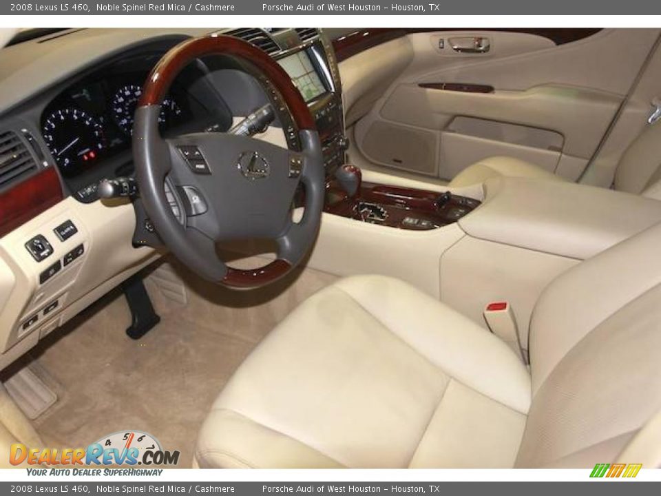 2008 Lexus LS 460 Noble Spinel Red Mica / Cashmere Photo #27