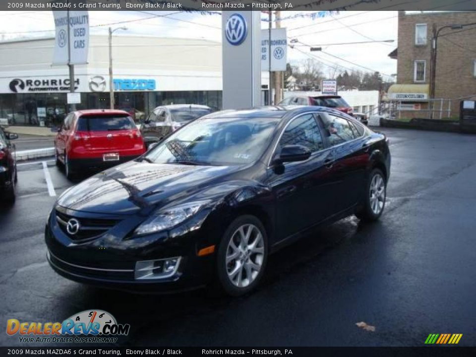 2009 Mazda MAZDA6 s Grand Touring Ebony Black / Black Photo #1