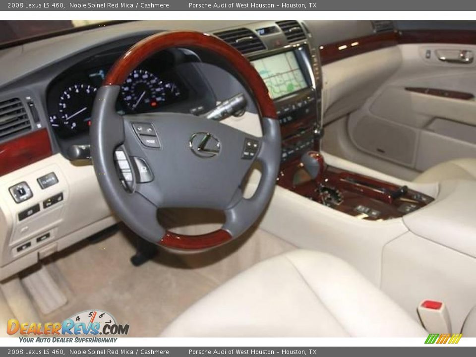 2008 Lexus LS 460 Noble Spinel Red Mica / Cashmere Photo #28