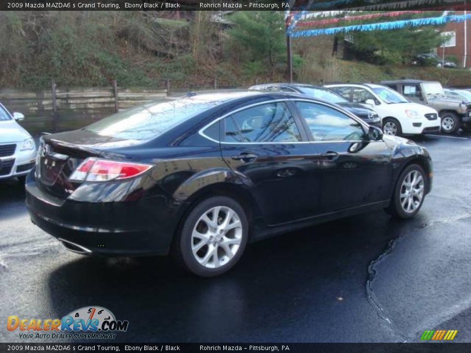 2009 Mazda MAZDA6 s Grand Touring Ebony Black / Black Photo #4
