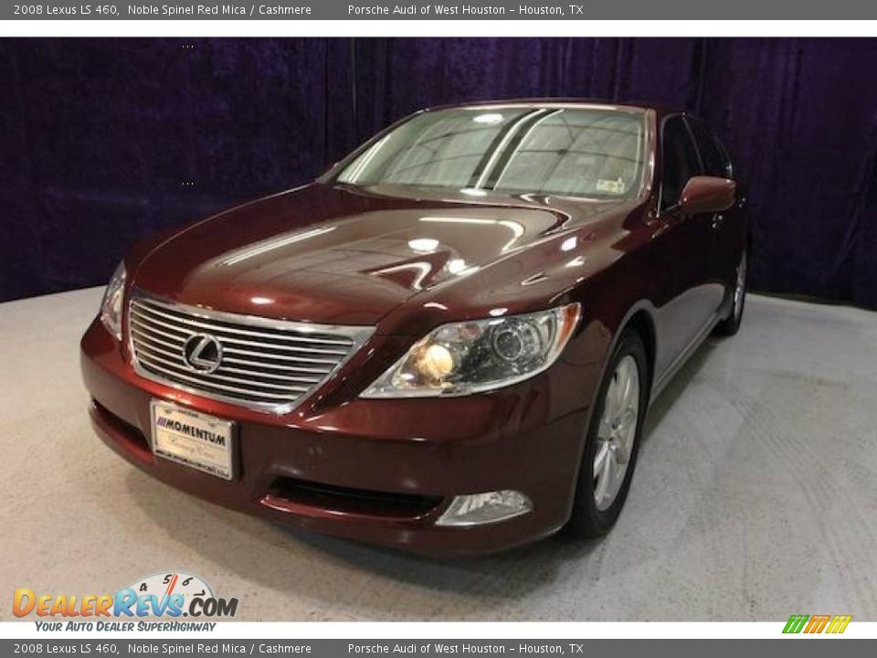 2008 Lexus LS 460 Noble Spinel Red Mica / Cashmere Photo #35