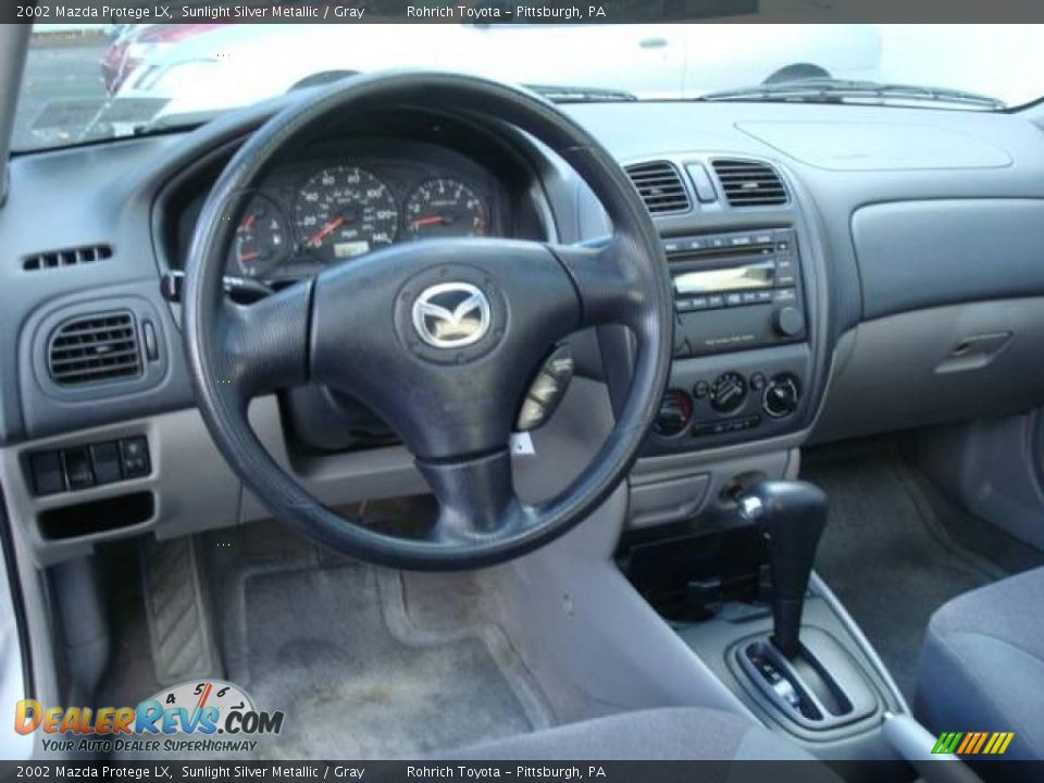 2002 Mazda Protege LX Sunlight Silver Metallic / Gray Photo #12