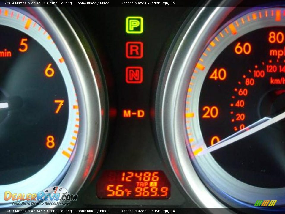 2009 Mazda MAZDA6 s Grand Touring Ebony Black / Black Photo #20