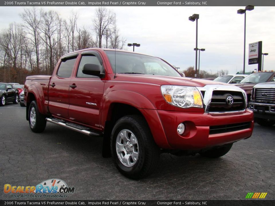 2006 Toyota Tacoma V6 PreRunner Double Cab Impulse Red Pearl / Graphite Gray Photo #1