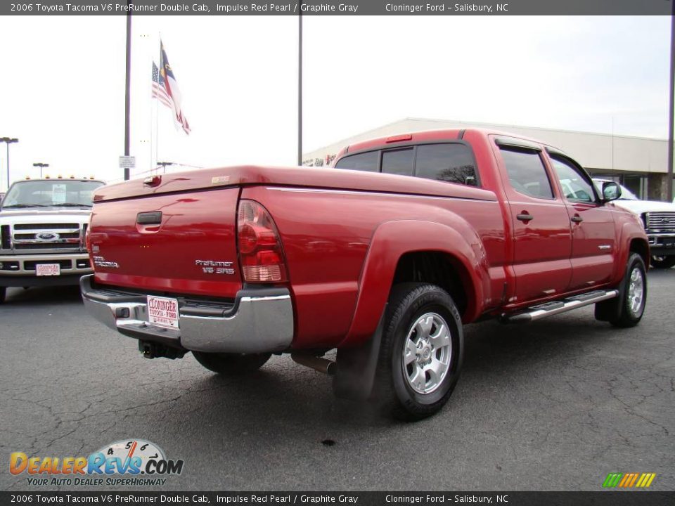 2006 Toyota Tacoma V6 PreRunner Double Cab Impulse Red Pearl / Graphite Gray Photo #3