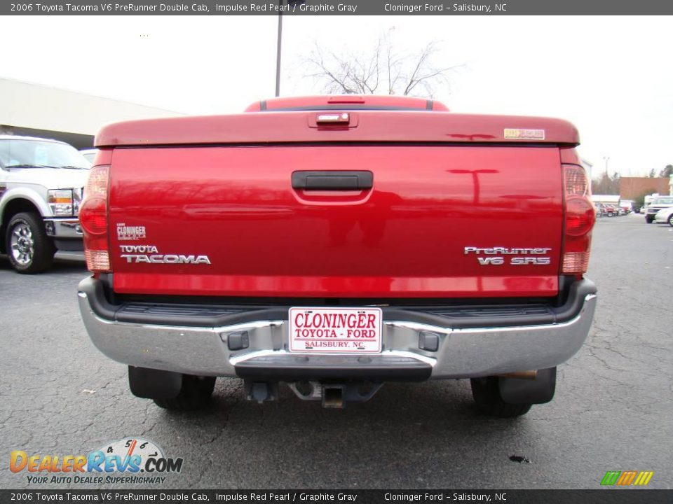 2006 Toyota Tacoma V6 PreRunner Double Cab Impulse Red Pearl / Graphite Gray Photo #4
