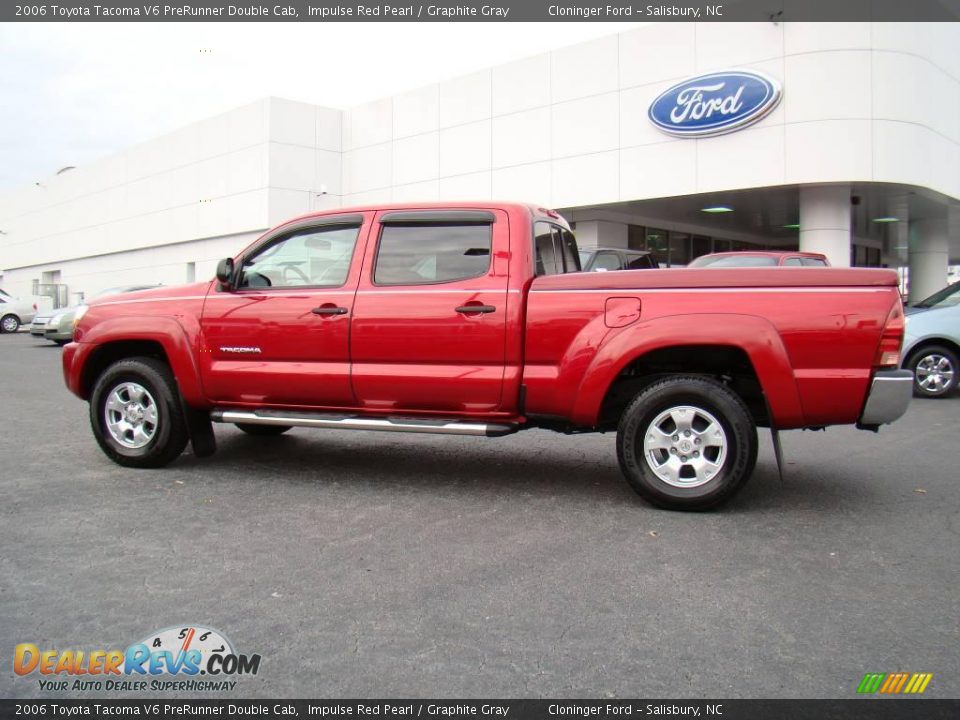 2006 Toyota Tacoma V6 PreRunner Double Cab Impulse Red Pearl / Graphite Gray Photo #5