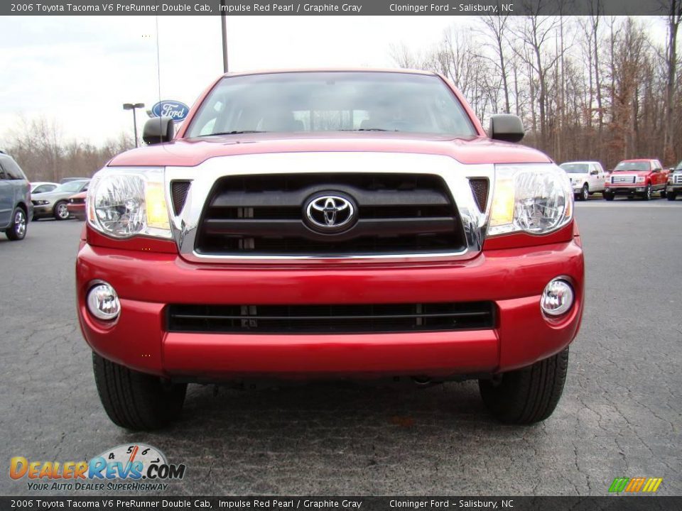 2006 Toyota Tacoma V6 PreRunner Double Cab Impulse Red Pearl / Graphite Gray Photo #7