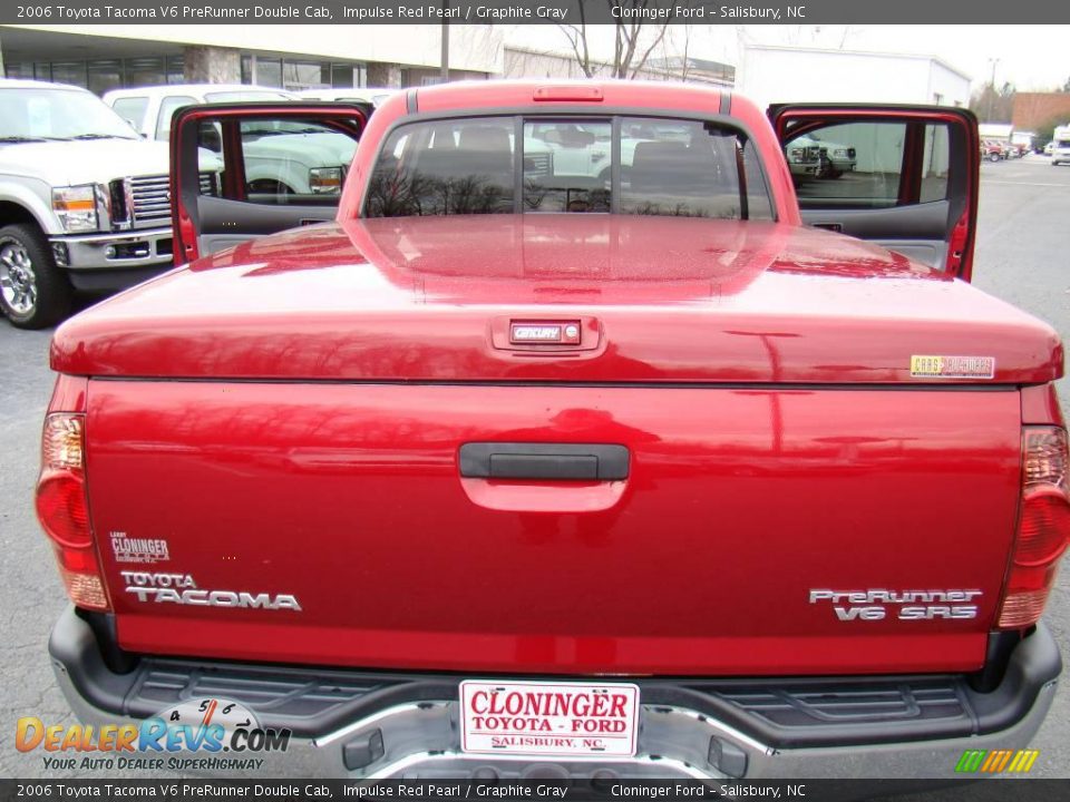 2006 Toyota Tacoma V6 PreRunner Double Cab Impulse Red Pearl / Graphite Gray Photo #10