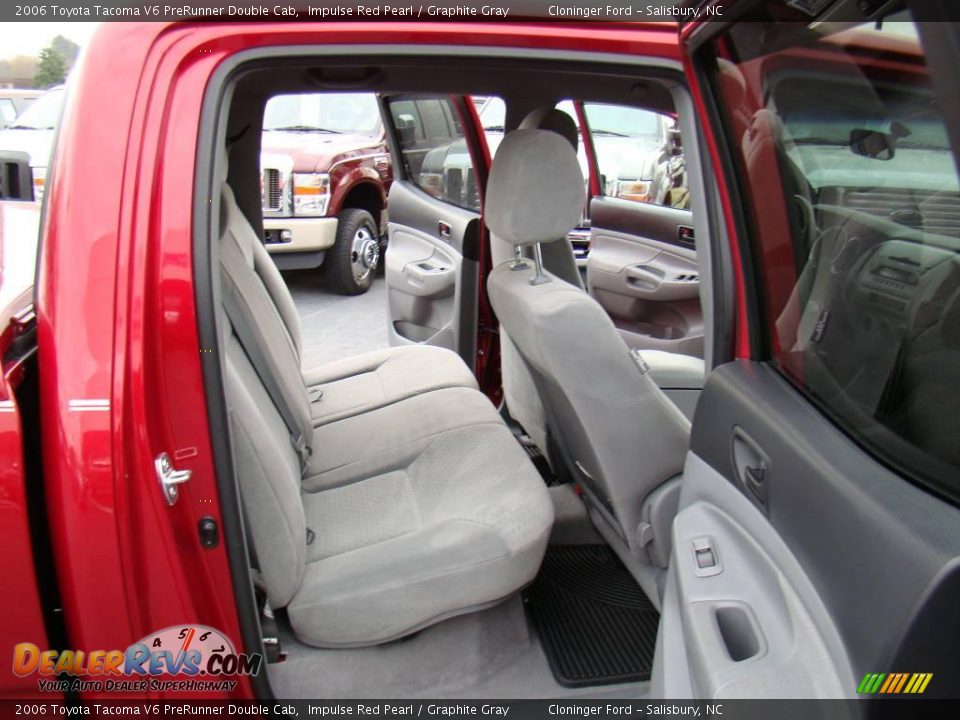 2006 Toyota Tacoma V6 PreRunner Double Cab Impulse Red Pearl / Graphite Gray Photo #11