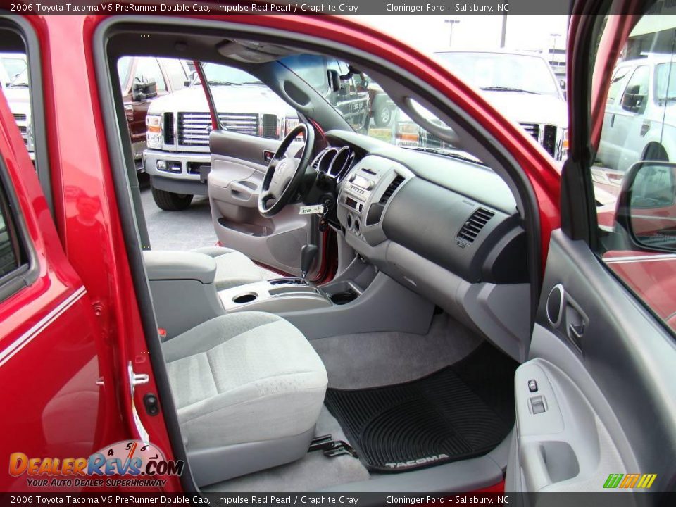 2006 Toyota Tacoma V6 PreRunner Double Cab Impulse Red Pearl / Graphite Gray Photo #12