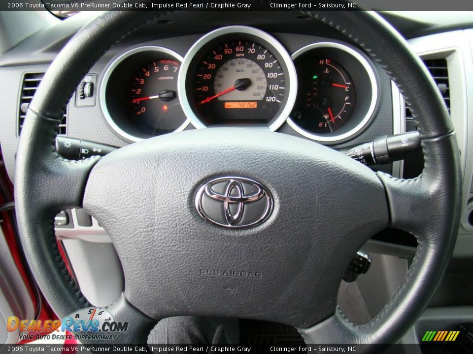 2006 Toyota Tacoma V6 PreRunner Double Cab Impulse Red Pearl / Graphite Gray Photo #20